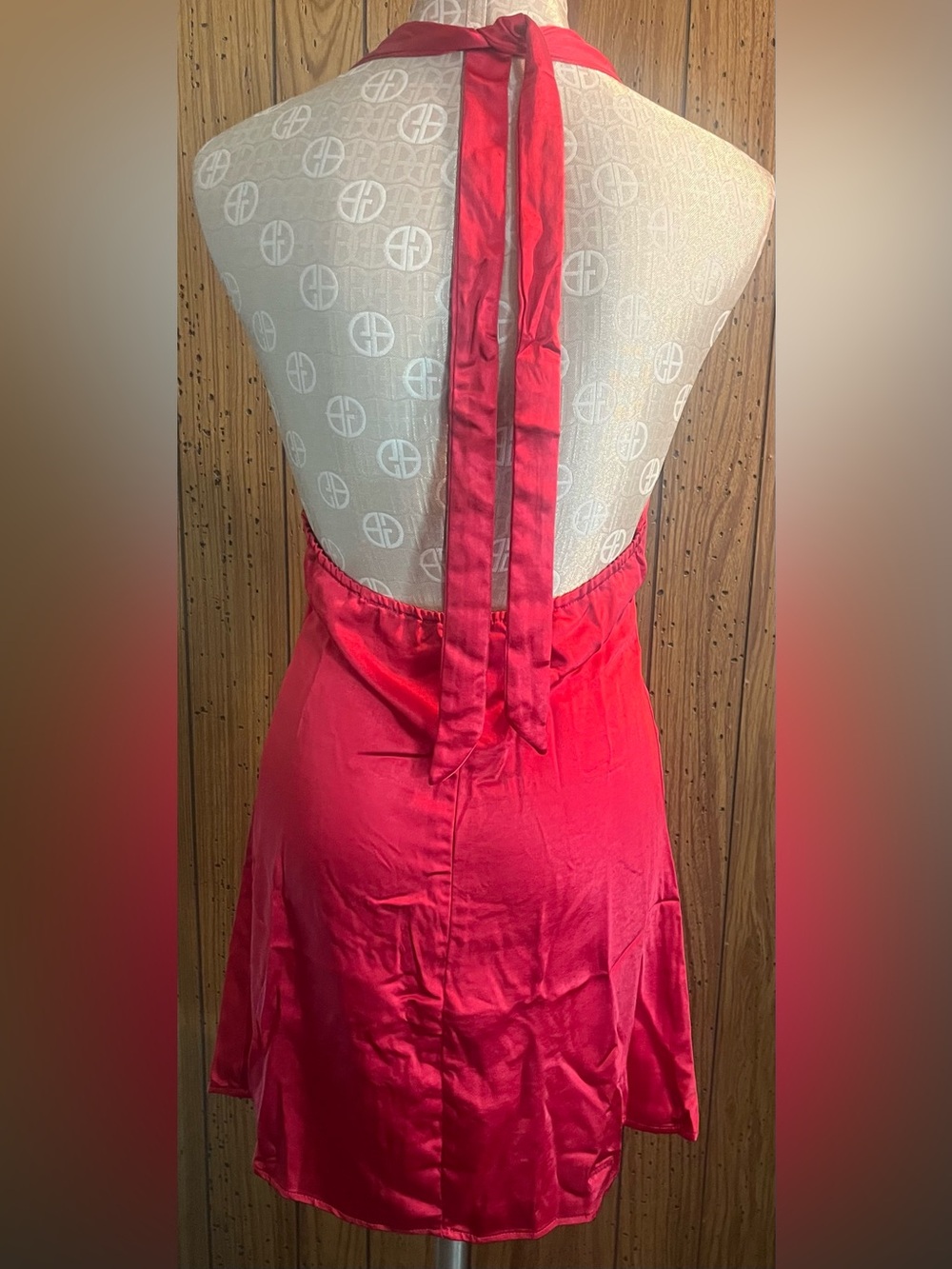 Princess Polly Lanier  Red Satin Halter Mini Dress - Picture 6 of 7